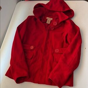 Paris Blues red hooded topcoat red S
